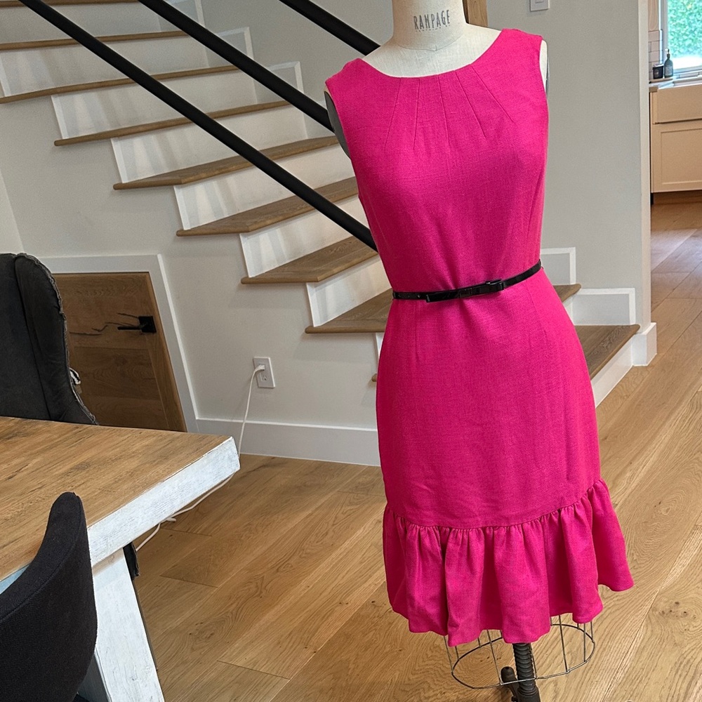 Kate Spade New York Hot Pink Linen Party Dress